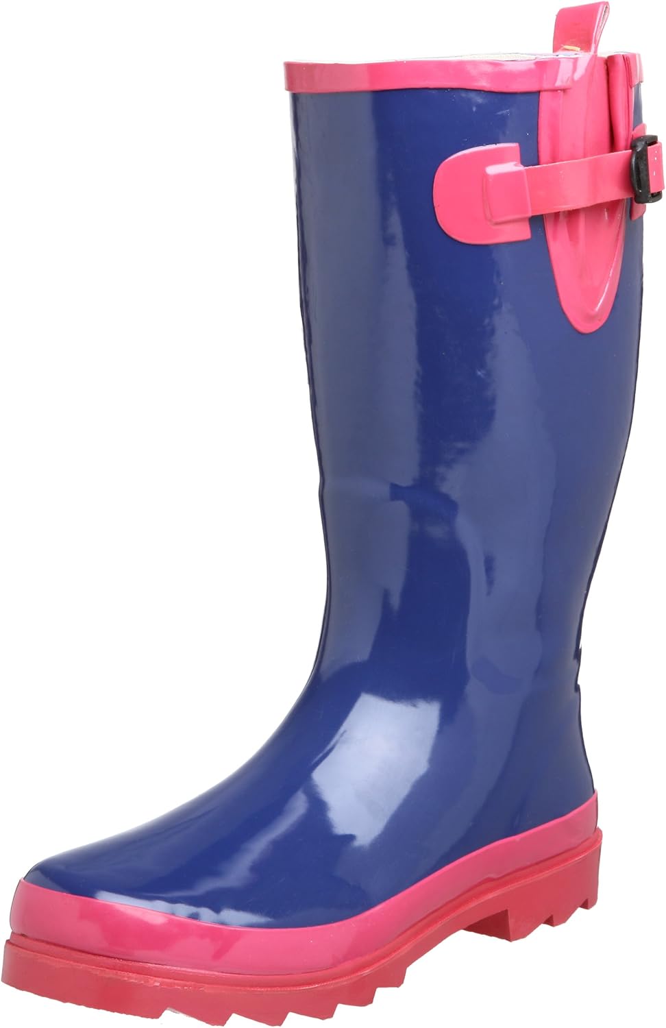 Barefoot Tess Women's Puddle Jumper Rain Boot, Rosado (Perriwinkle/Pink