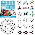 EXBEPE Chemistry Molecular Model Kit 452pc with C60,Educational Science Set Learning Chemistry Atoms,Bonds and Structures Teaching Aids School Supplies