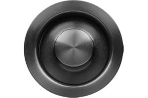 Black Garbage Disposal Flange and Stopper - CELAENO Durable Gunmetal Black/Gray Stainless Steel Kitchen Sink Flange with Nano Surface, Fits 3-1/2 Inch Standard Sink Drain Hole