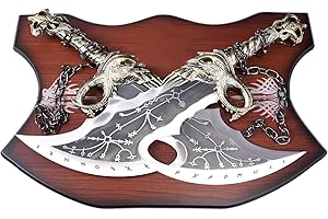 Ziqing God of War Blades of Chaos Metal, God of War, God of War Blades of Chaos Sword Twin Blades, Kratos Metal Cosplay Weapon Prop 1:1 Replica