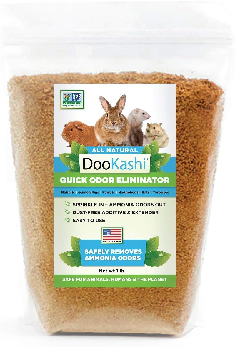 DooKashi Bedding and Nesting Substrate Odor Absorber -Bokashi Litter Extender for Rabbits,Guinea Pig,Bearded Dragon,Hamster, Snake, Reptile Tank,1 lb