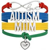 Infinity Collection Autism Mom Bracelet - Puzzle Piece Adjustable Bracelet | Autism Puzzle Piece Charm with an Adjustable Bracelet Fit and Lightweight Design for Meaningful Autism Awareness Gifting