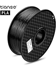 TIANSE PLA Nero filamento stampante 3d, 1,75 mm, precisione dimensionale +/- 0,03 mm (2,2 lbs.)