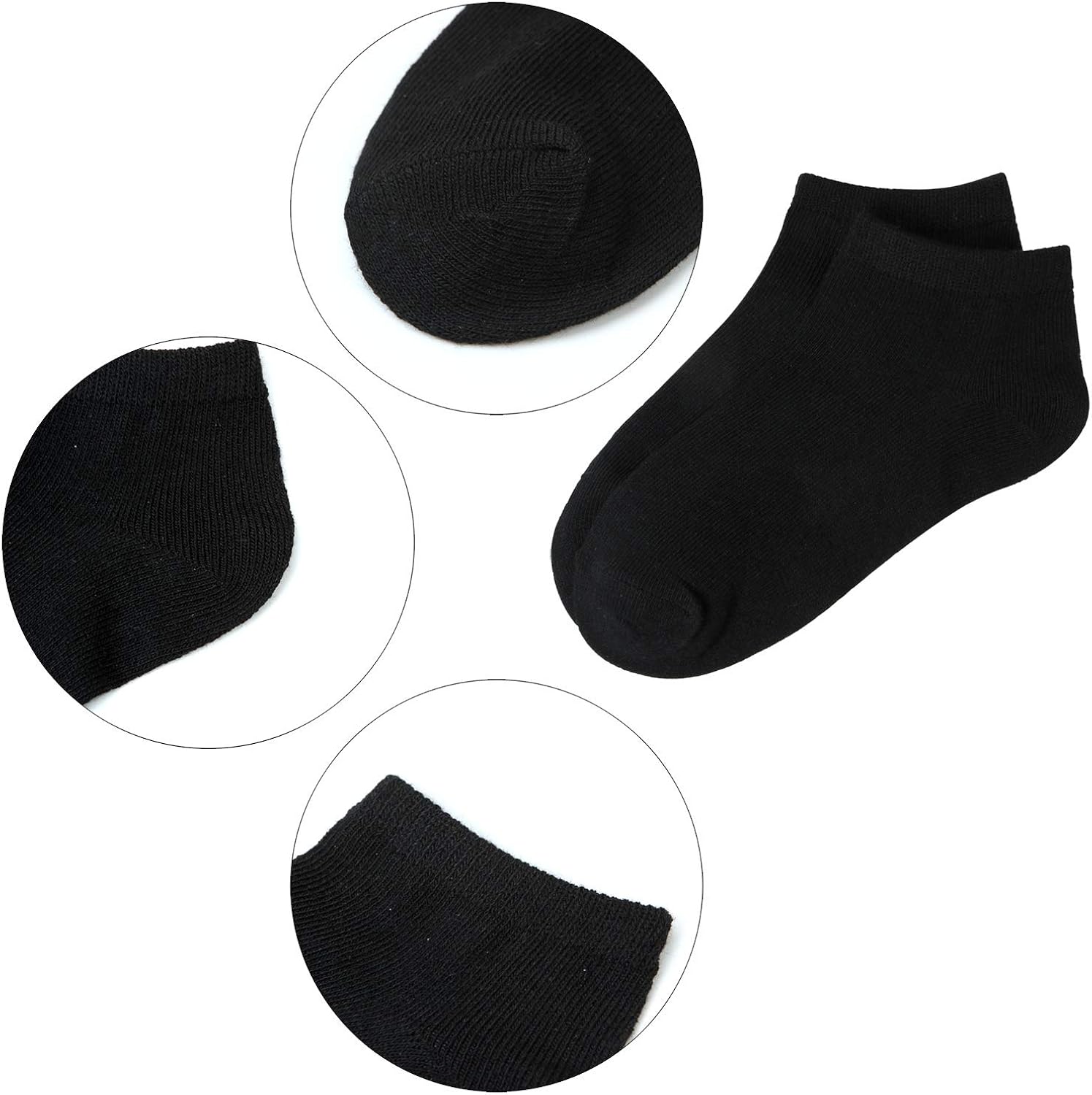 Cooraby 15 Pack Kids' Half Cushion Low Cut Athletic Ankle Socks Boys Girls Ankle Socks: Clothing