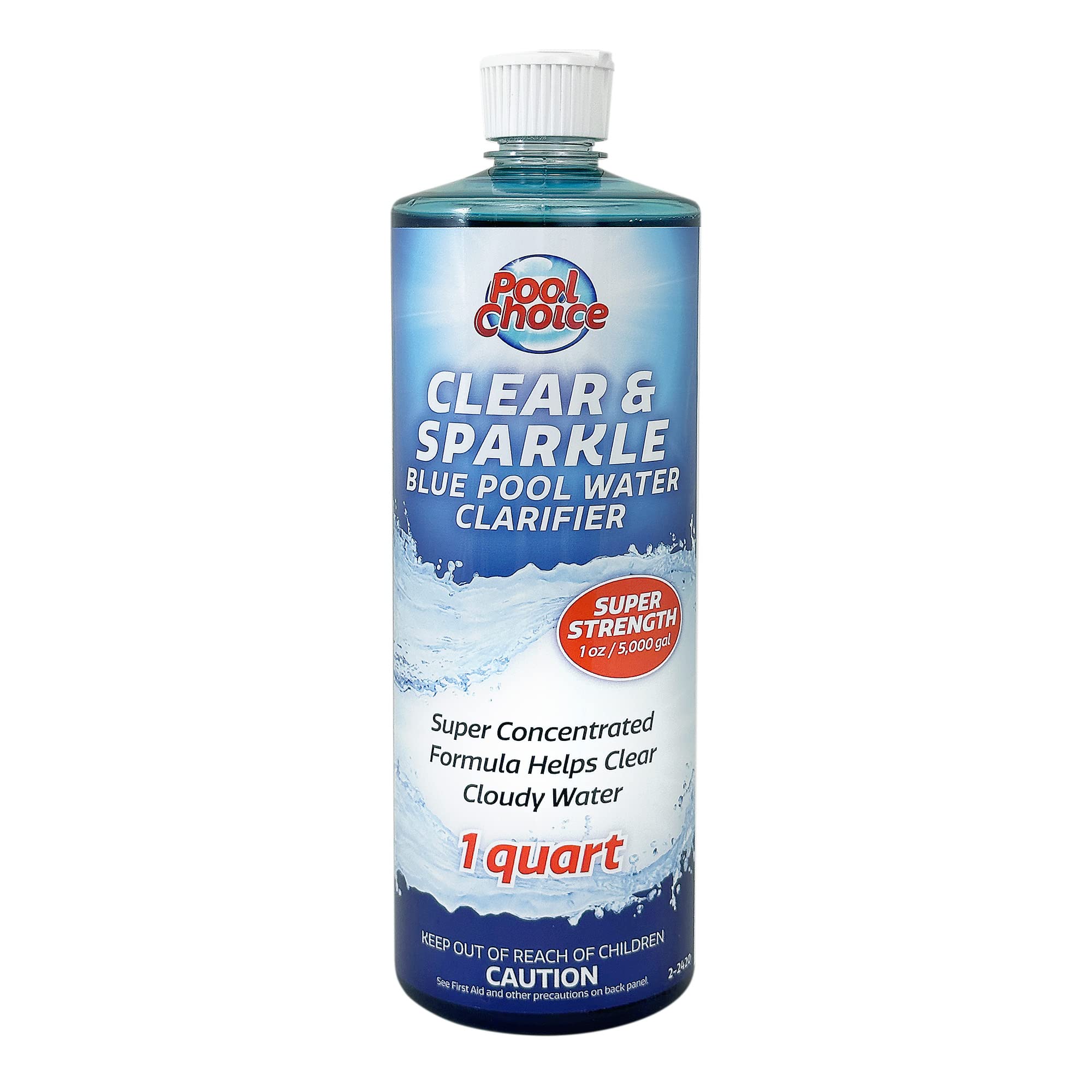 Photo 1 of SpaChoice 1-Quart Premium Clear and Sparkle Blue Pool Water Clarifier, Pool Clarifier, Made in USA