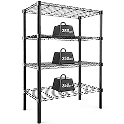 DUMOS 4 Tier Metal Wire Rack Shelf Heavy Duty