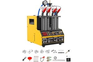 LINXINO CT160 Fuel Injector Cleaner Tester Machine 4 Cylinders Upgraded Ultrasonic Car & Motorcycle Fuel Injectors Cleaner Kit Tool with 9 Types of Injector Diagnostic,Ultrasonic Cleaning