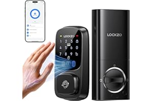Lockzo Smart Lock with Palm Vein, Keyless Entry Door Lock for Front Door, WiFi Electronic Door Lock with Keypad Deadbolt, Aut