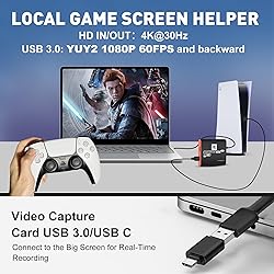 HDMI USB3.0 Capture Card with 4K Pass-Through,1080P