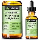 2.5% RETINOL Anti Aging Serum - ULTRA POTENT & EFFECTIVE / With Hyaluronic Acid, Vitamin E, Wheat Germ, Aloe & Jojoba + FREE E-Book (one 1oz bottle)