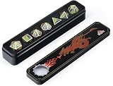DNDND Dragon Scale Metal DND Dice Set 7 Pcs Blue Green Copper Edge with Tin view 6
