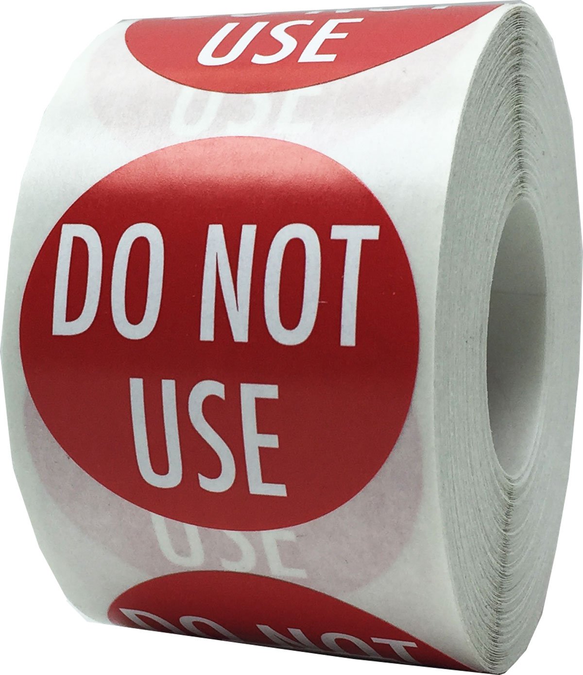 Red with White DO NOT USE Stickers, 1.5 Inches Round, 500 Labels on a