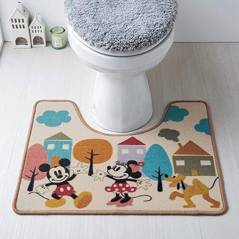 Amazon ベルメゾン ディズニー トイレファブリック トイレマット 単品 ミッキー フレンズ 標準 トイレマット タンクカバー ホーム キッチン オンライン通販