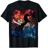 Poop Emoji TShirt Cosmic Sward Horse Riding Space Poop Emoji