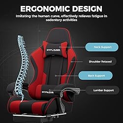 GTPLAYER Gaming Chair, Computer Chair with Footrest