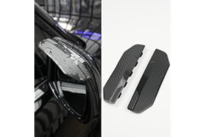 2PCS Universal Snap-On Side Mirror Rain Guards | Car Mirror Rain Visor Eyebrow Cover, Carbon Fiber Waterproof Protector for S