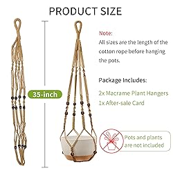 IDEEEPAN 35 Inch Macrame Plant Hanger - Fits 4-13