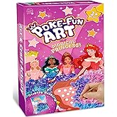 RAJRNED Poke in Fun Magical Princesses Kit, Arts and Crafts for Girls with 8 Magical Princesses & 9 Accessories, Mess-Free Fun for Kids, DIY Craft Kits, Gifts for Girls & Boys Ages 3-12