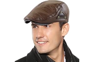 Aivtalk Men’s Newsboy Beret Cap Adjustable Cabbie Hat Driving Flat Ivy Cap