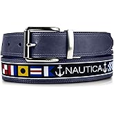 Nautica Men's Reversible Leather Belt | 2-in-1 | Classic | Everyday | Business | Work | Dress | Casual | Metal Buckle