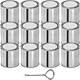 Toyosport 12 Pcs Empty Paint Cans, 0.5 L/0.5 Quart Paint Buckets with Lids, Metal Storage Containers, Leak-Proof Paint Storage with Can Opener, Ideal for Leftover Paint, DIY Projects
