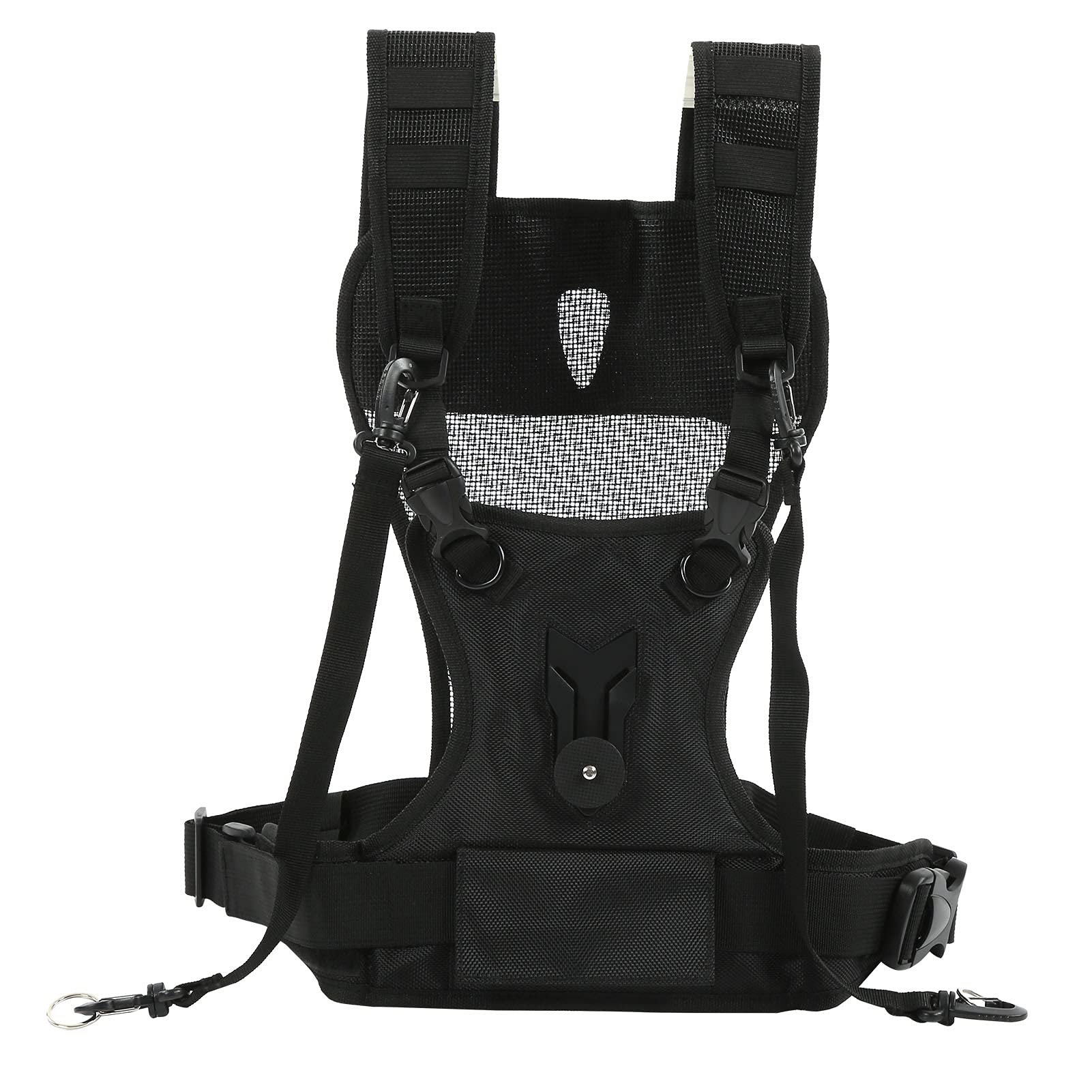 Akozon Dual Camera Strap, Nylon Comfortable Dual Camera Harness Breathable Adjustable Multi Carrier Chest Harness For Camera Chest Strap