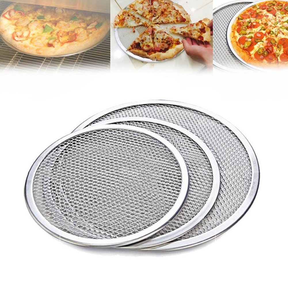 Bandeja de horno para pizza, malla plana de aluminio, bandeja de ...