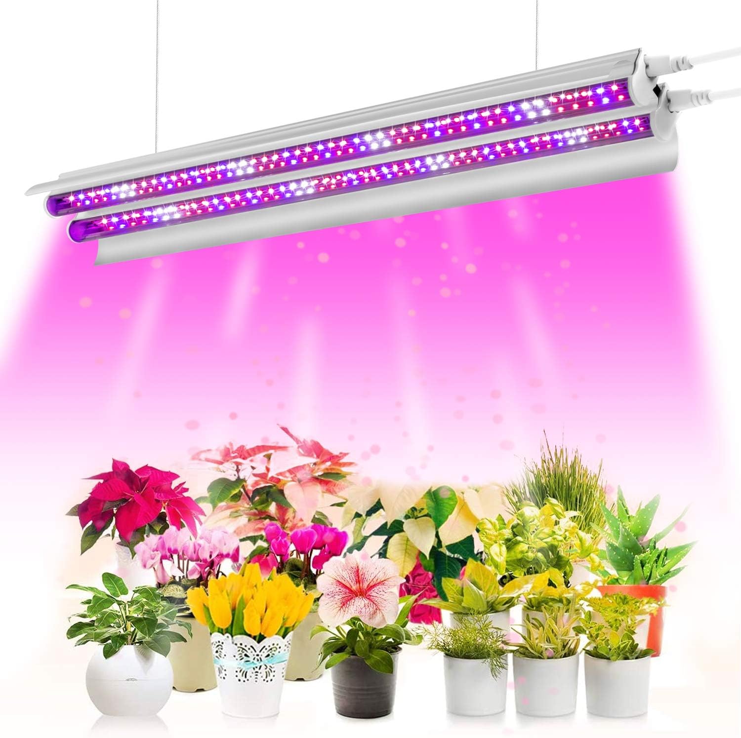 Aokrean T5 LED Grow Light 2FT, 60W 96 LEDs High Output