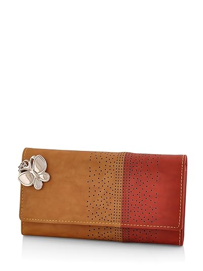 Butterflies Womens Wallet (Tan) (BNS 2391TN)