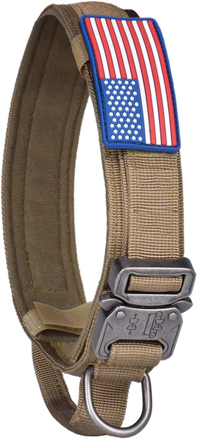 AIRGOOD Tactical Dog Collar K9 Pet Dogs with USA American
