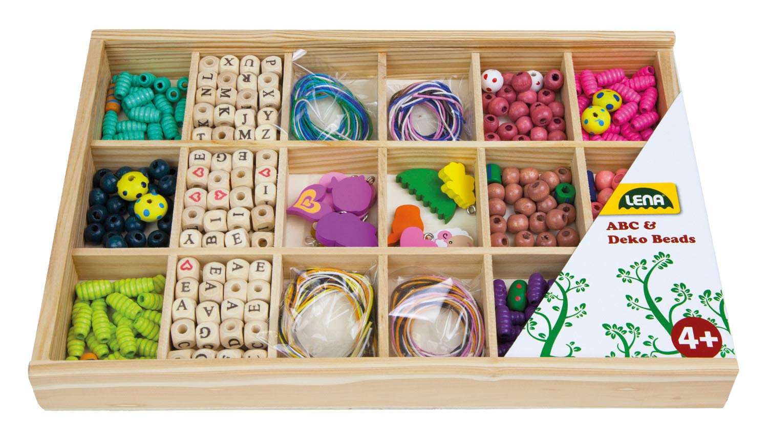 Lena 32024 Wooden Beads Wooden Cassette, Large — image 1