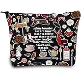 LEVLO Mary Movie Cosmetic Make up Bag Mary Fans Gift You Are Braver Stronger Smarter Than You Think Makeup Zipper Pouch Bag For Women Girls (Always Mary Black)