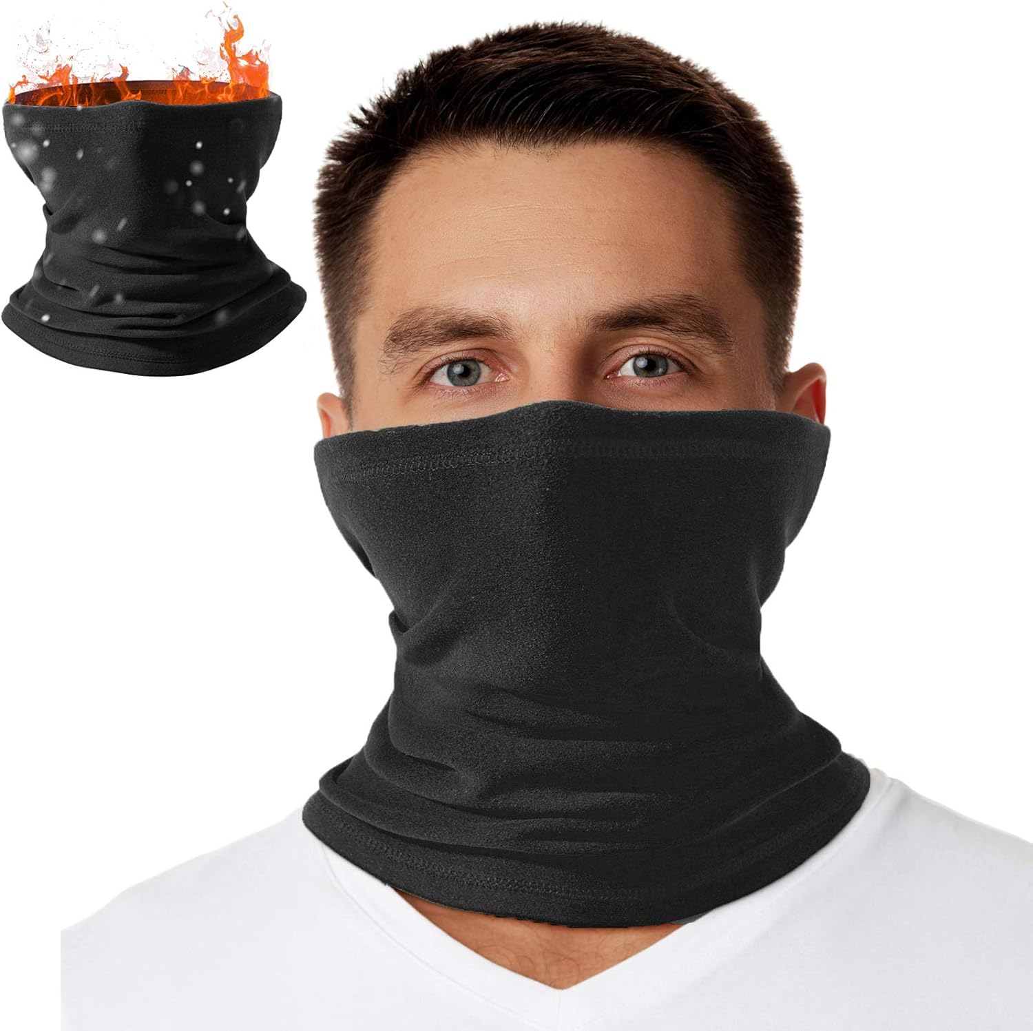 Thermal Neck Gaiter Balaclava Ski Mask, Winter Face Mask Bandana Scarf