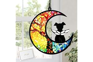 UXORSN Dog Angel Memorial Suncatcher with Life Tree Pet Memorial Gifts for Dogs Personalized Decorations for Loss of Dogs Sym