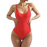 SUUKSESS Women Sexy Scoop Neck Thong Bodysuit Backless Cami Bodysuit Top