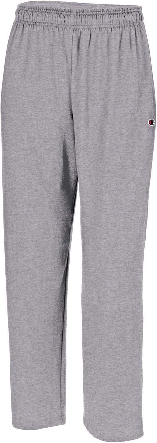 Champion Men's Open Bottom Lightweight Jersey Pant: Clothing