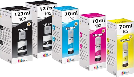 102 ECOTANK 2 Packs Bouteilles d’Encre Haute QUALITÉ C/M/Y/2xB