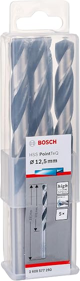 Bosch Professional 5-piece PointTeQ HSS Twist Drill Bits for Metal 12.5x101x151 view 3