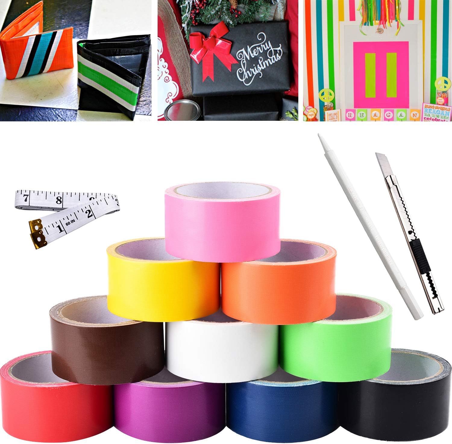 Premium Colored Duct Tape Multi Pack Colors Craft Set