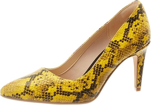 clarks pumps yellow