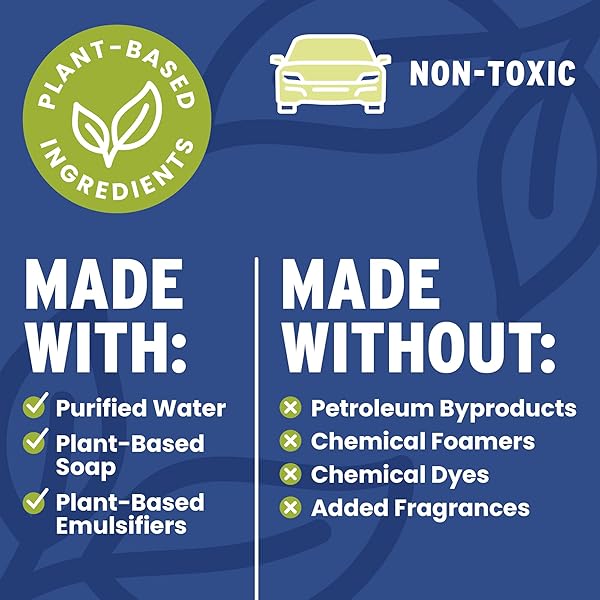 CARVIDA BIODEGRADABLE CAR WASH, NON-TOXIC, LOW-FOAM, ENVIRONMENTALLY-FRIENDLY PLANT-BASED CONCENTRATE, 32OZ