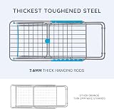 CUQOO Premium Foldable Clothes Airer 22 Bars Stainless Steel Drying Rack view 3