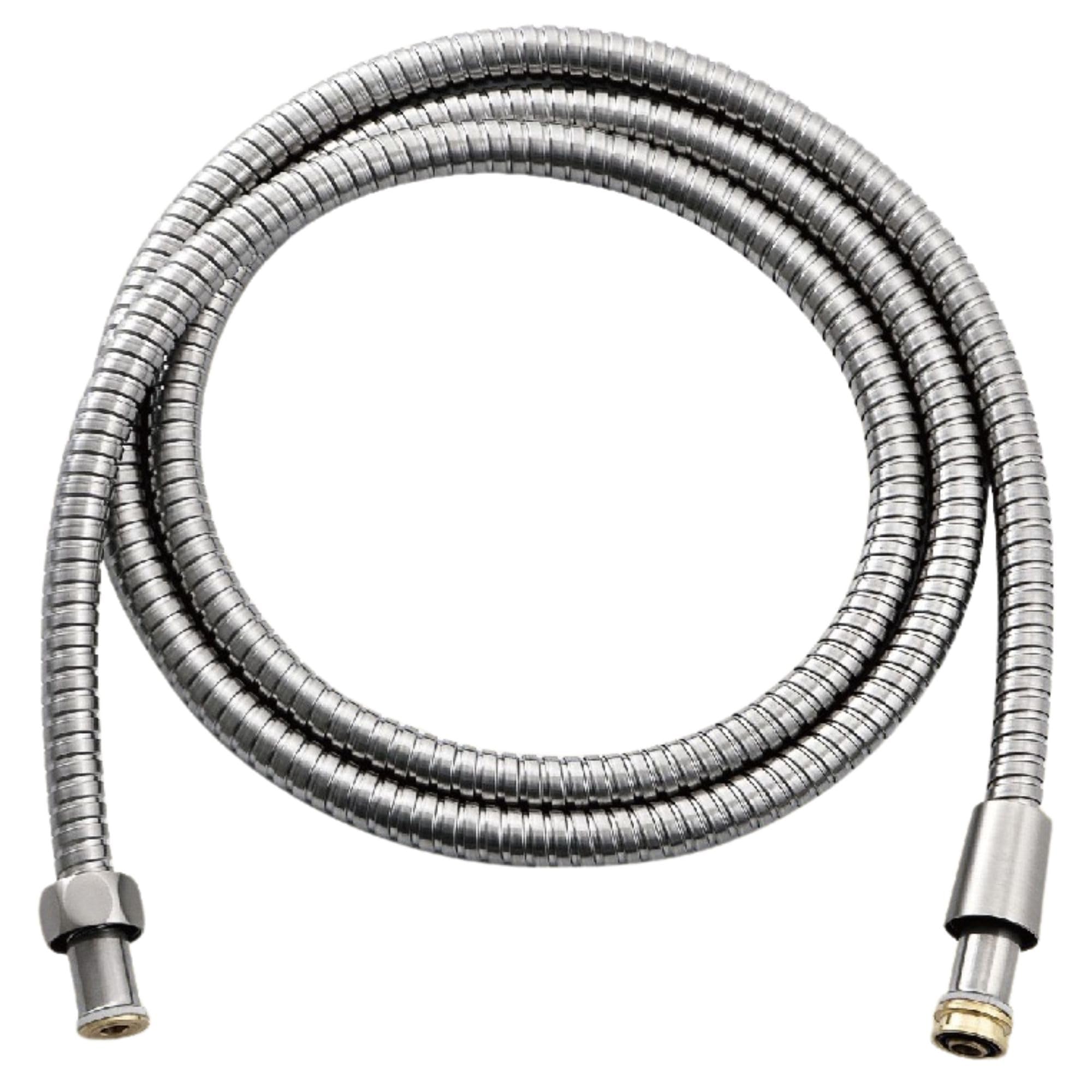 Photo 1 of "Purrfectzone Universal 72"" Extra Long Shower Replacement Hose, Leak Proof Stainless Steel Shower Hose, Kink-free Anti-twisting design, Brushed Nickel"