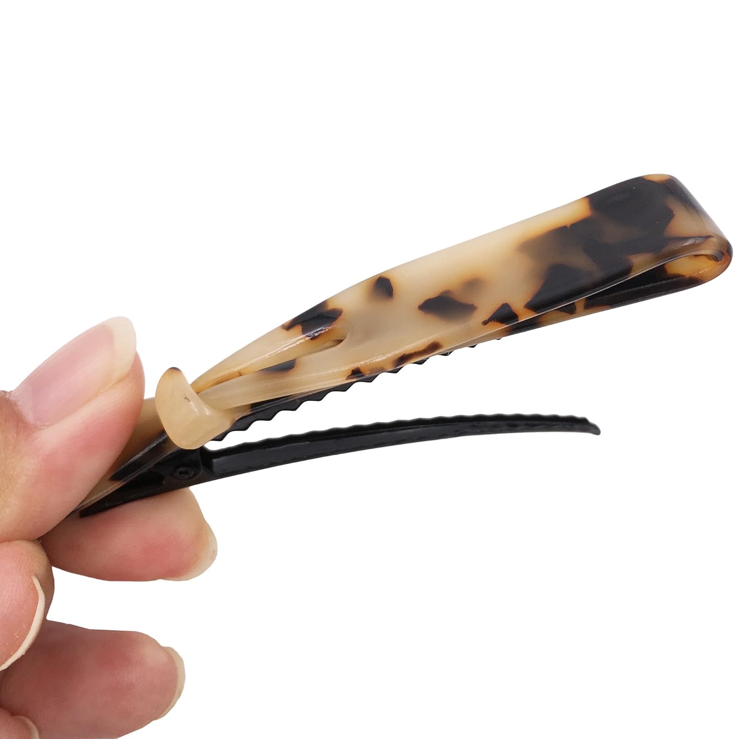 Strong Large Barrette Hair Clip Grip Set for Thick Hair Tortoise Shell Pattern Women Girls : Beauty