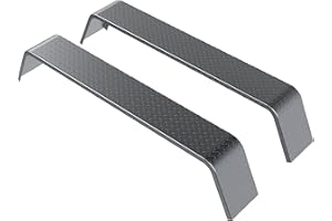 ECOTRIC Tandem Axle Trailer Fenders 72-7/8"x10-1/4"x13" Fit for 13"-15" Tires Compatible with Car Hauler Cargo Utility Landscape Trailer Diamond Tread Plate Q235 Steel 2 Pcs