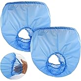 Florith Unisex Washable Adult Diaper Cover, Rubber Plastic Pants Waterproof Reusable, Advanced Anti-Leak Side Protection, Breathable Incontinence Underwear for Men Women Elderly (Blue, X-Large)