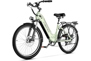 Cybervelo 1000 Peak Electric Bike for Adults,up 80 Miles Removable Battery Ebike, 26" Electric E Bike with 7-Speed,Adult Electric Bicycles for Commute Beach Snow Womens All Terrain