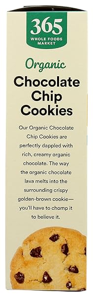 365 BY WHOLE FOODS MARKET, ORGANIC CHOCOLATE CHIP COOKIES, 12 OUNCE