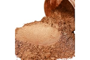 FIREDOTS Amber Bronze Mica Powder - 100 Grams - Epoxy Resin Color Pigment - Metallic Bronze Mica Powder for Epoxy Resin - Bronze Epoxy Pigment Powder - Epoxy Color Pigment - Epoxy Resin Pigment