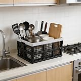 Afromy 15 L Folding Plastic Stacking Storage Crates Box Pack of 4 view 5